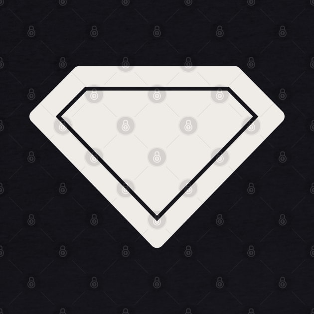 Minimalist Super Hero Symbol Silhouette Shield by Studio DAVE